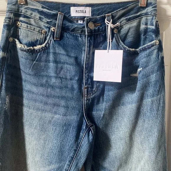 New Pistola  antidote Presley denim distressed jeans size 26 - Picture 5 of 8